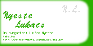 nyeste lukacs business card